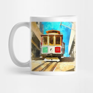 Watercolor San Francisco Cable Car Mug